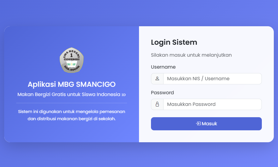 Sistem Informasi Manajemen Makan Bergizi Gratis Berbasis Web